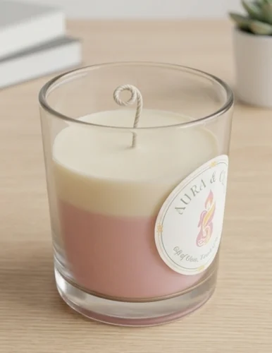 Jasmine Wax Glass Candle
